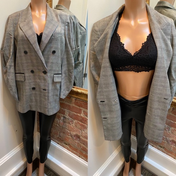 JOIE| oversized plaid blazer| 10 - Picture 1 of 8